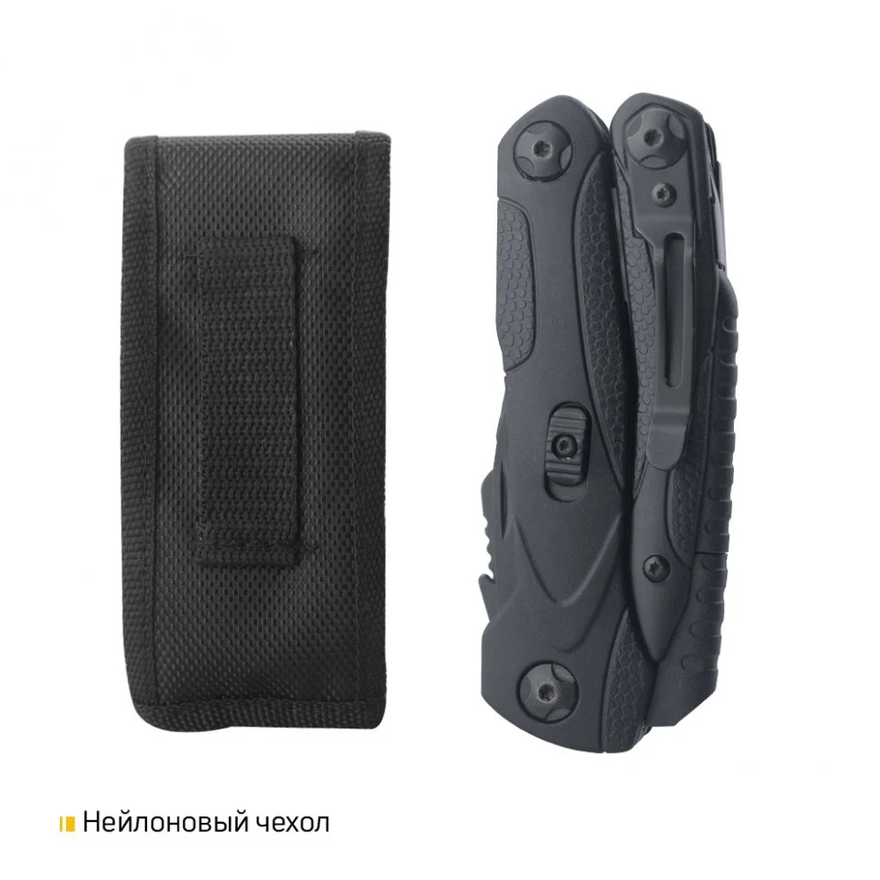 Мультитул Roxon SPARK CM1349 14 функцій нержавіюча сталь 10,7х4,5х2,3 см чорний