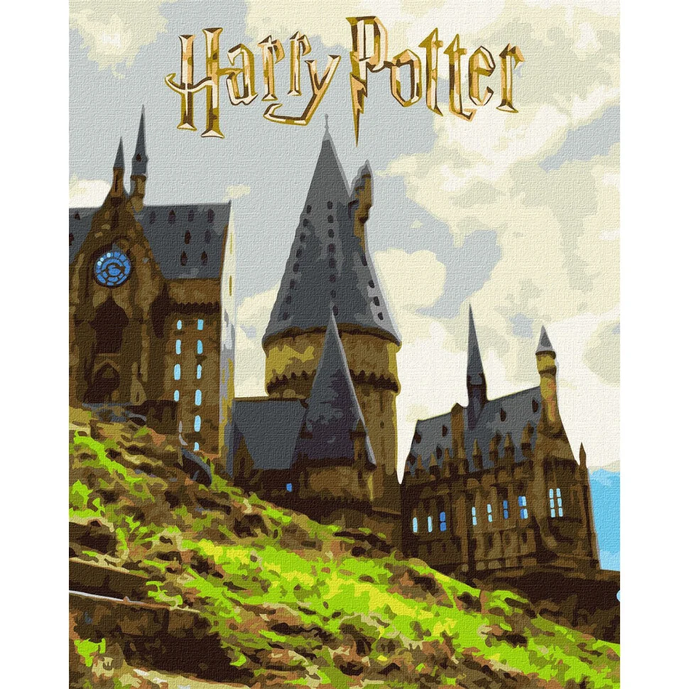 Картина по номерам Harry Potter Пейзаж Хогвартса 40x50 см полотно 24 кольори металізовані