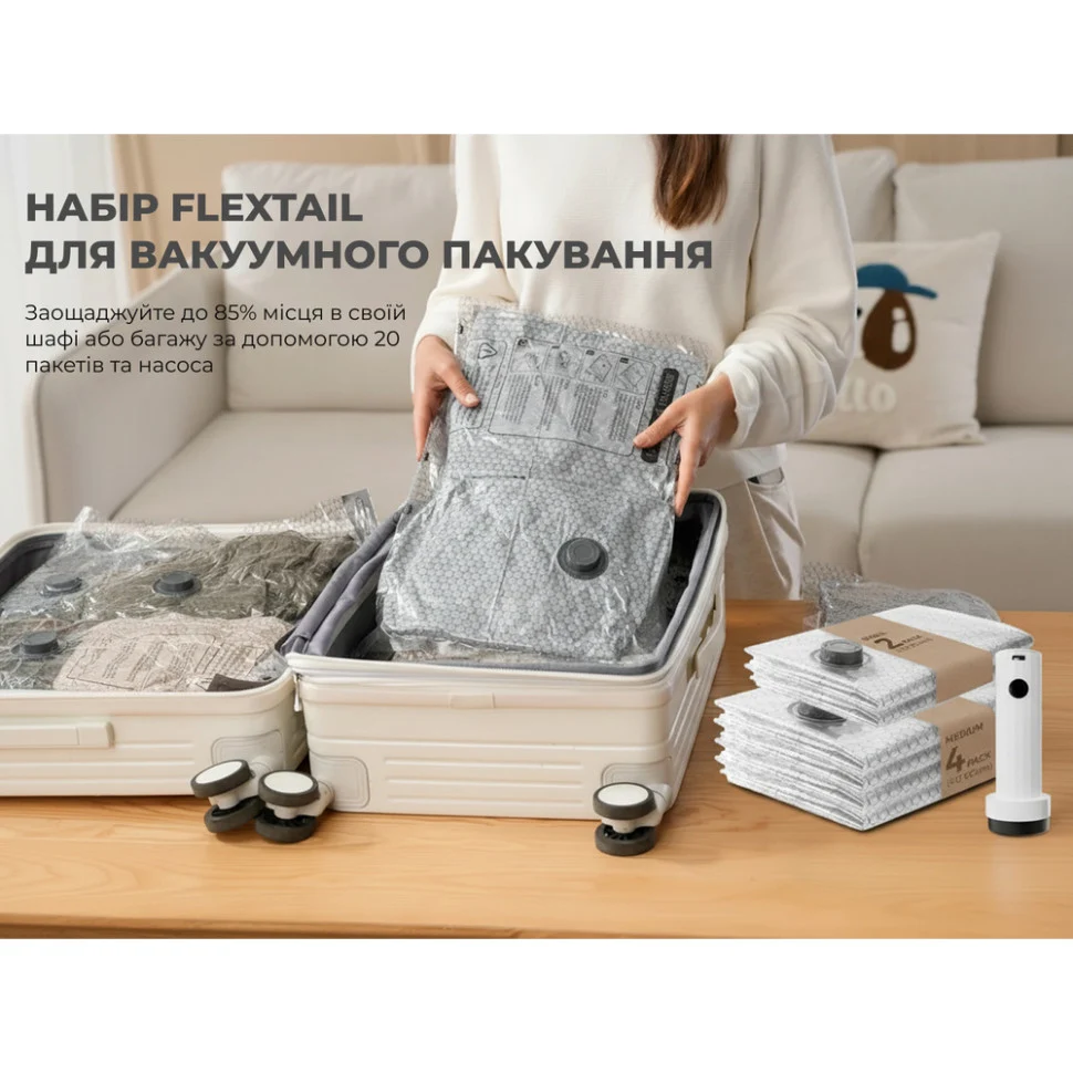 Набір для вакуумного пакування NANO BAG SET 20 пакетів еко-пластик 40х60 см