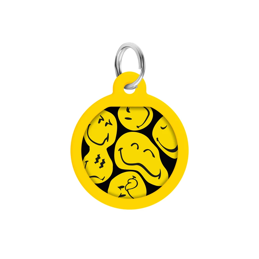 Адресник WAUDOG Smart ID з QR паспортом металевий чорний 25 мм