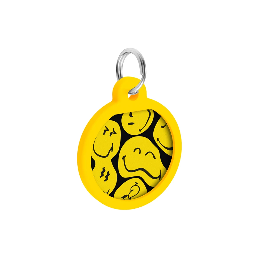 Адресник WAUDOG Smart ID з QR паспортом металевий чорний 25 мм
