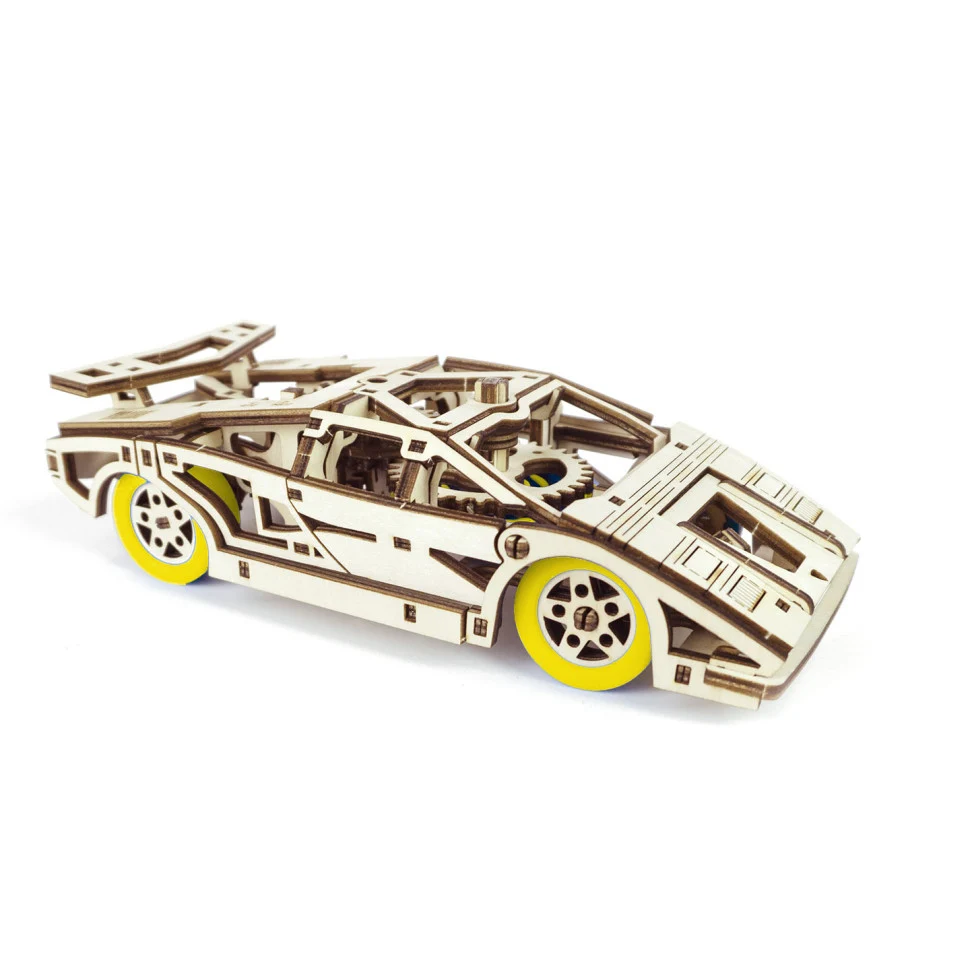 Дерев'яний конструктор Raging Bull 97 деталей шліфована фанера 19,4x9x5,4 см жовтий