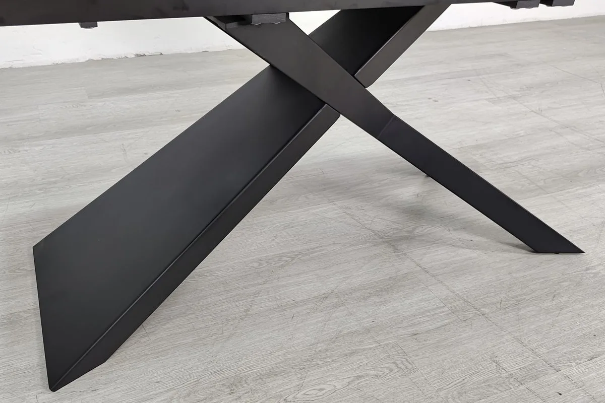 Стіл обідній розкладний MADISON CERAMIC 160(240)x90 см кераміка чорний матовий