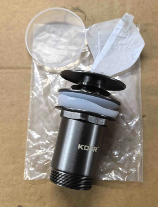 Донний клапан автоматичний CLICK-CLACK 1 1/4" графіт метал KR6484