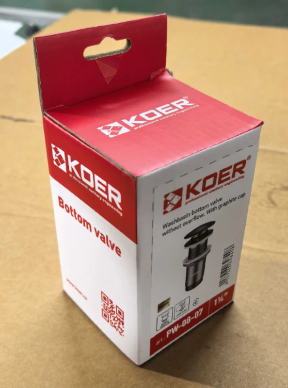 Донний клапан автоматичний CLICK-CLACK 1 1/4" графіт метал KR6484