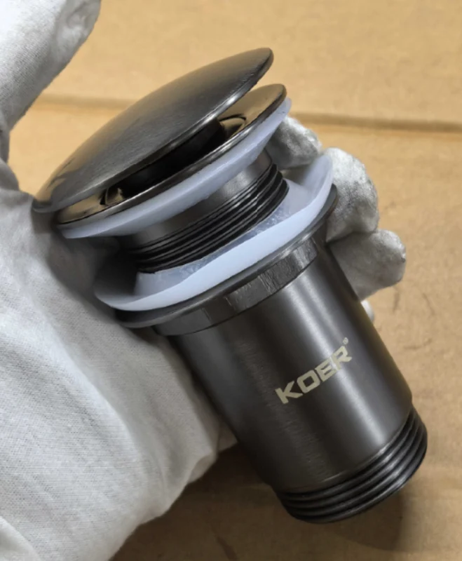 Донний клапан автоматичний CLICK-CLACK 1 1/4" графіт метал KR6484
