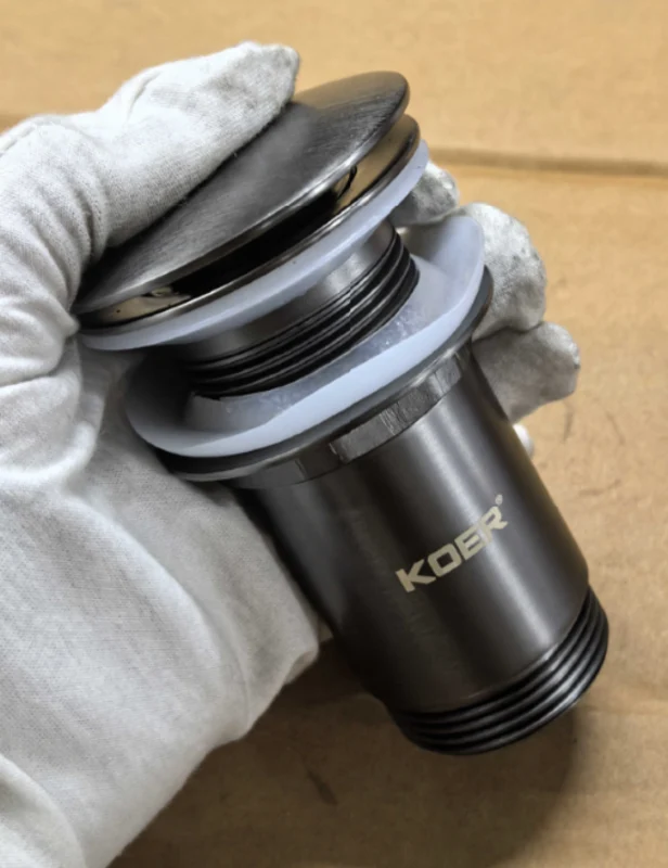 Донний клапан автоматичний CLICK-CLACK 1 1/4" графіт метал KR6484