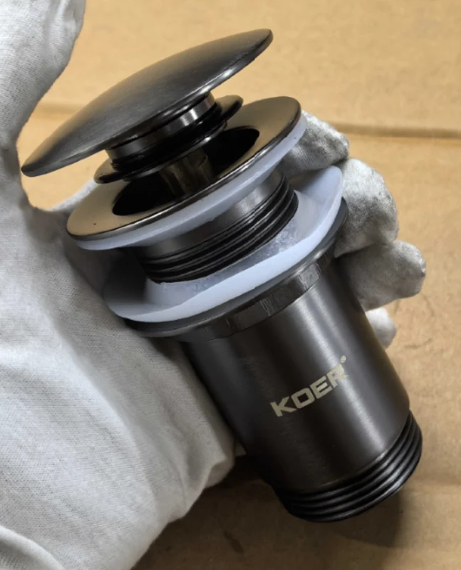 Донний клапан автоматичний CLICK-CLACK 1 1/4" графіт метал KR6484