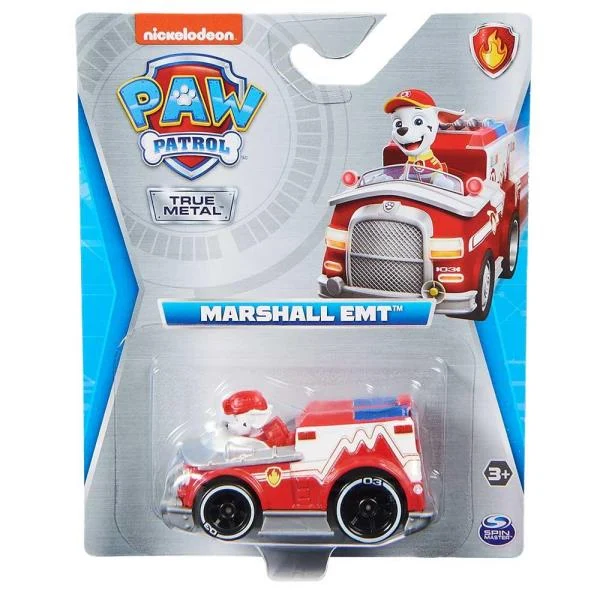 Металева модель машинки Цуценячий патруль Маршал 1:55 червона Die Cast 0,5 кг