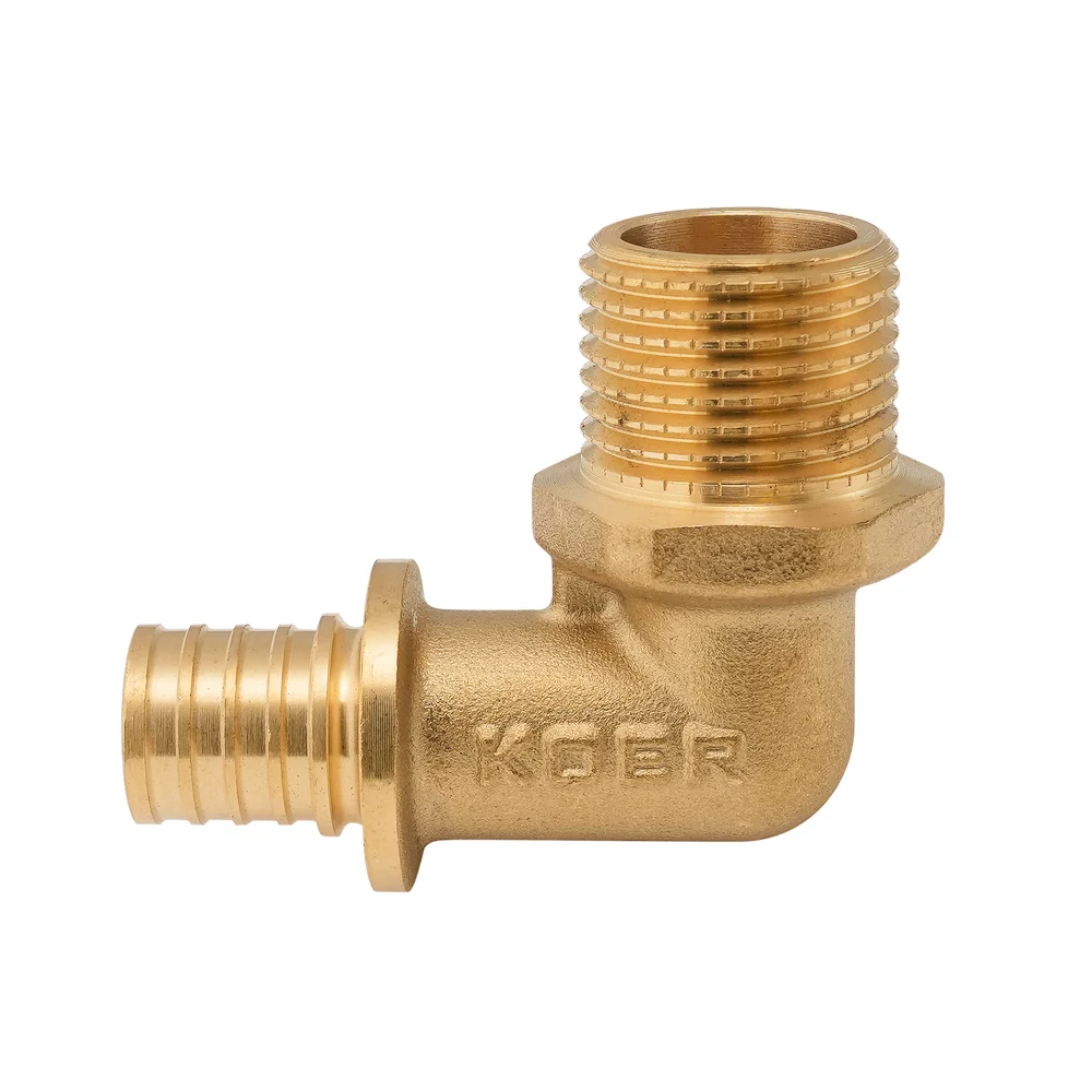 Кутник перехідний Koer KA.L06M-16 16(2.2mm) x 1/2" латунь
