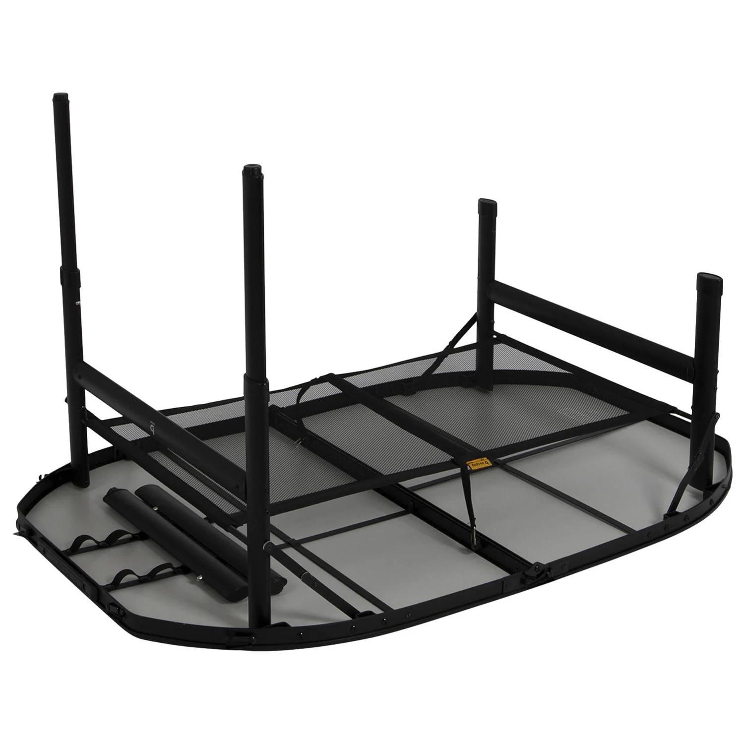 Стіл Bo-Camp Northgate Oval 120x80 см алюміній/МДФ чорний/сірий