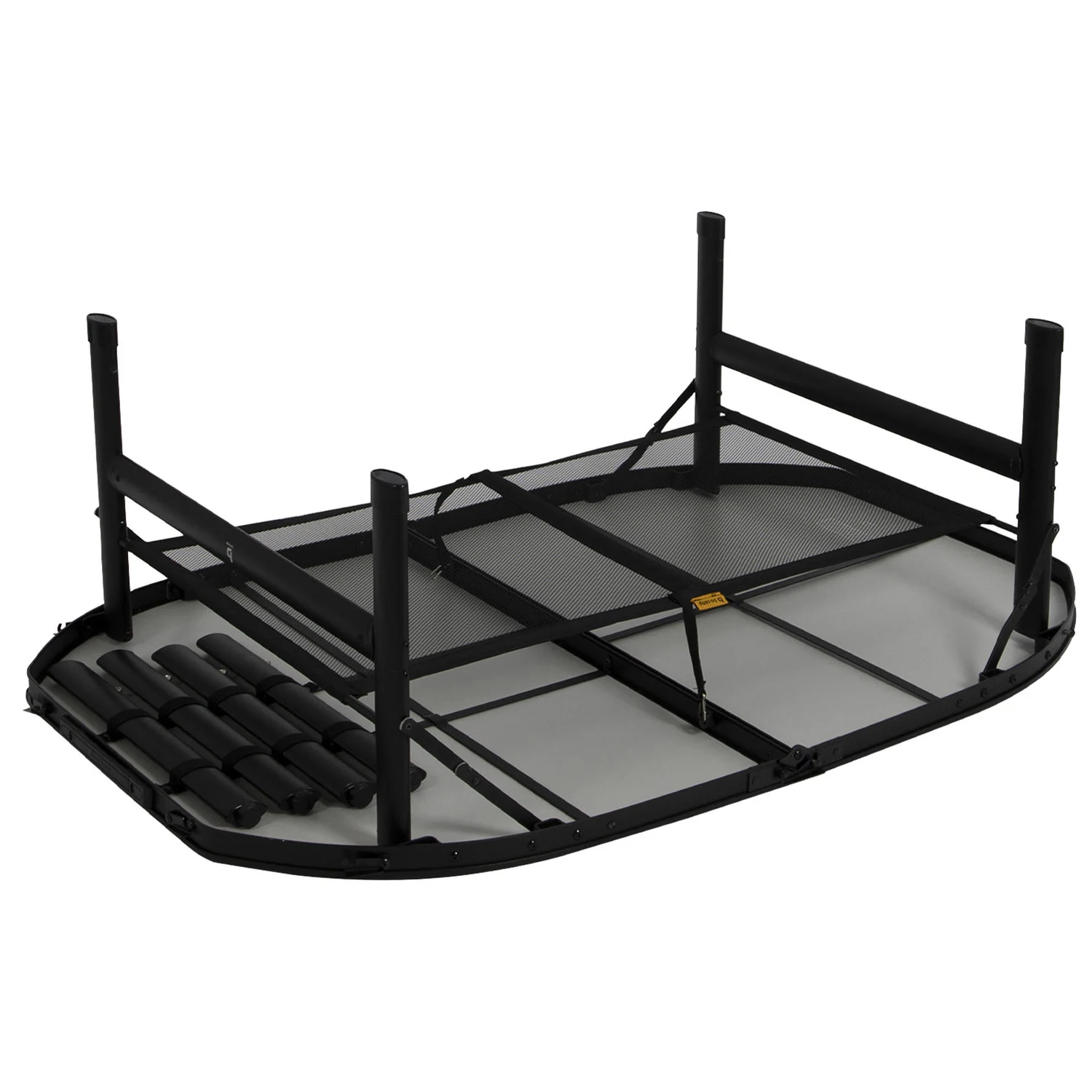 Стіл Bo-Camp Northgate Oval 120x80 см алюміній/МДФ чорний/сірий