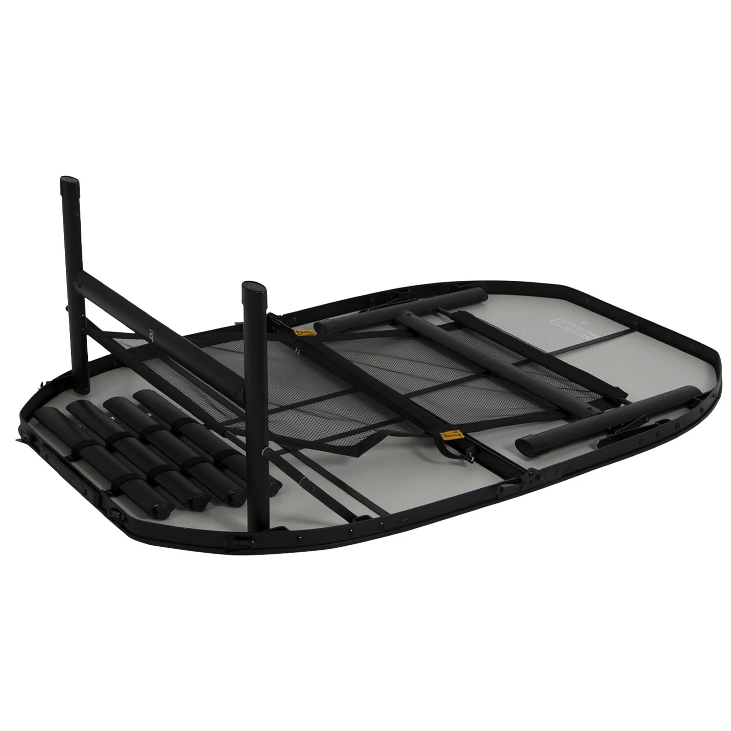 Стіл Bo-Camp Northgate Oval 120x80 см алюміній/МДФ чорний/сірий