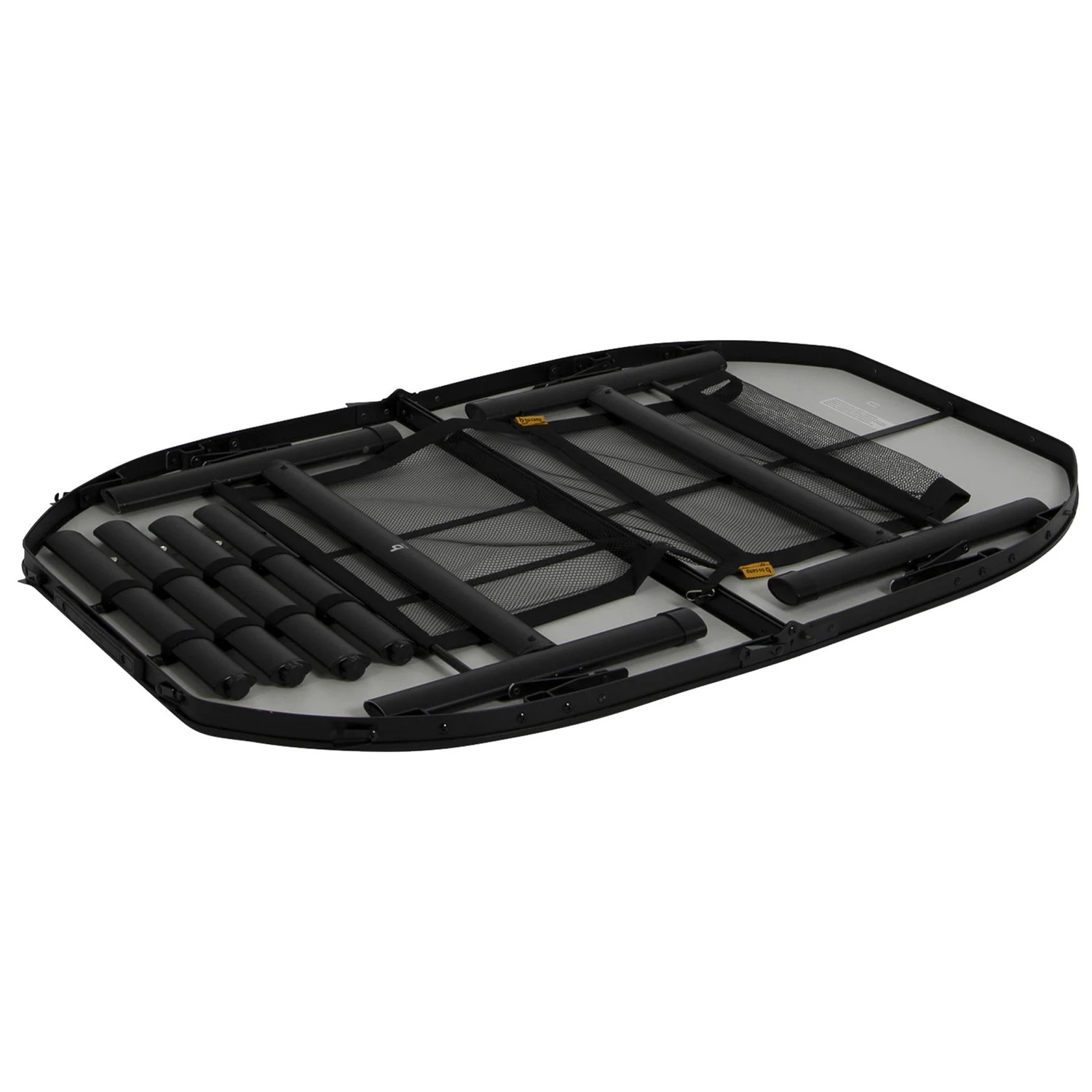 Стіл Bo-Camp Northgate Oval 120x80 см алюміній/МДФ чорний/сірий
