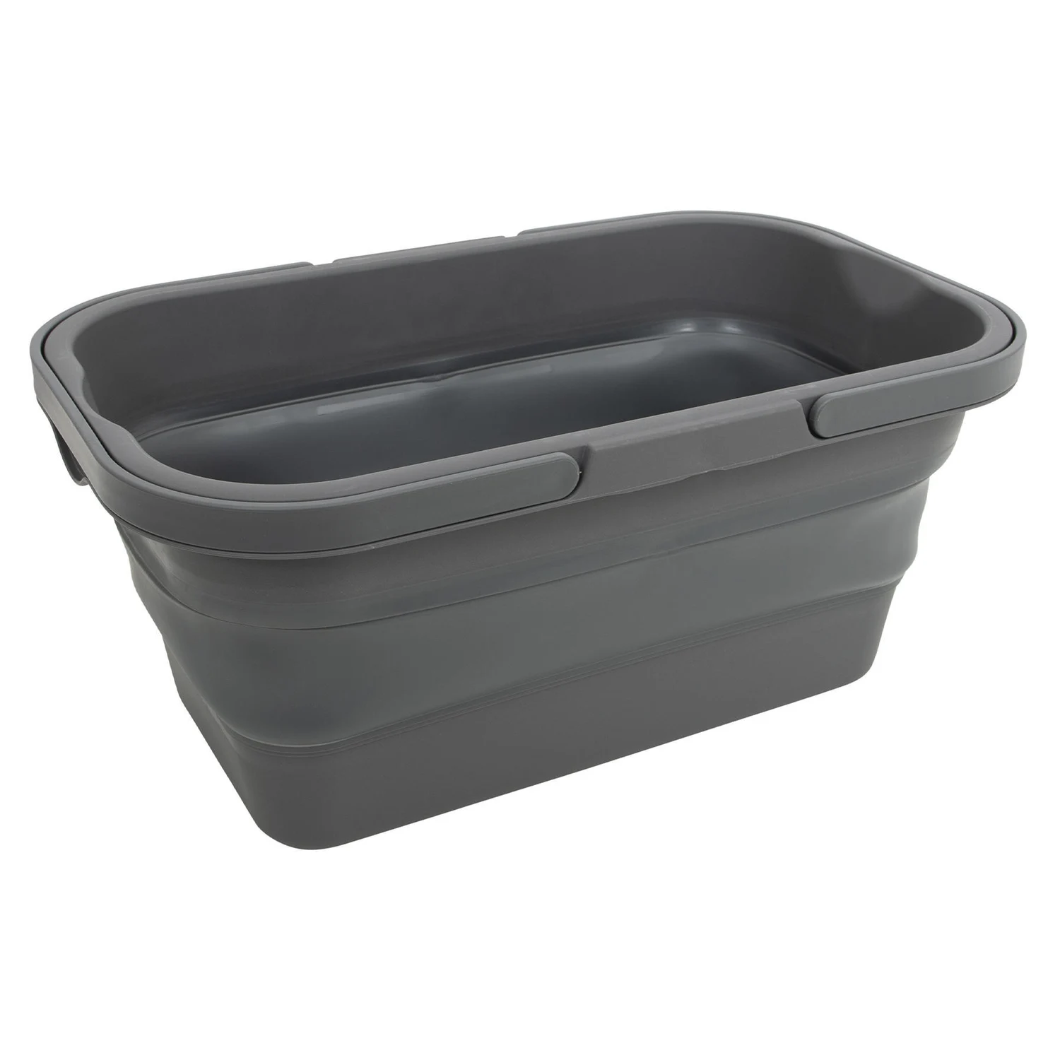 Складна корзина Bo-Camp Foldable Box 17L ABS пластик / силікон 45х27х24 см сірий