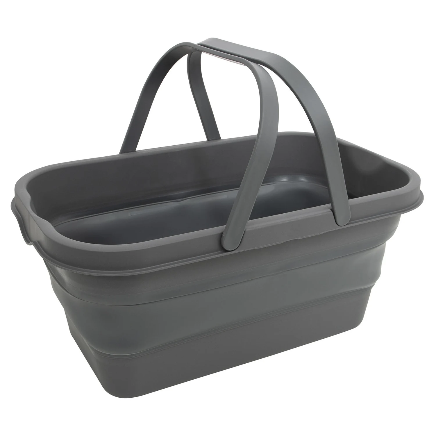 Складна корзина Bo-Camp Foldable Box 17L ABS пластик / силікон 45х27х24 см сірий