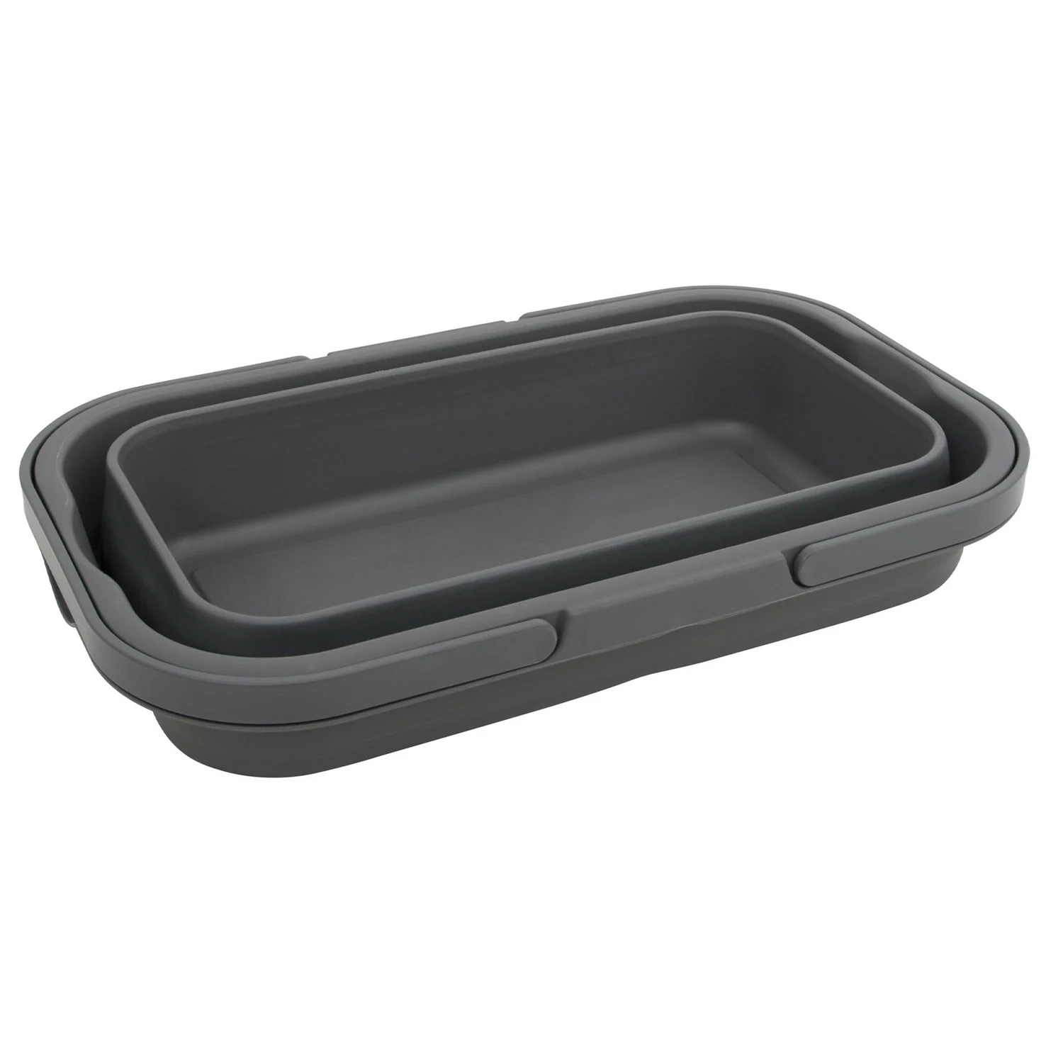 Складна корзина Bo-Camp Foldable Box 17L ABS пластик / силікон 45х27х24 см сірий