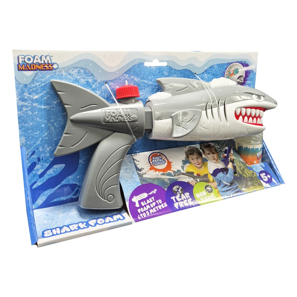 Водяний пістолет Shark Foam F9101 4-5 м сірий стріляє піною
