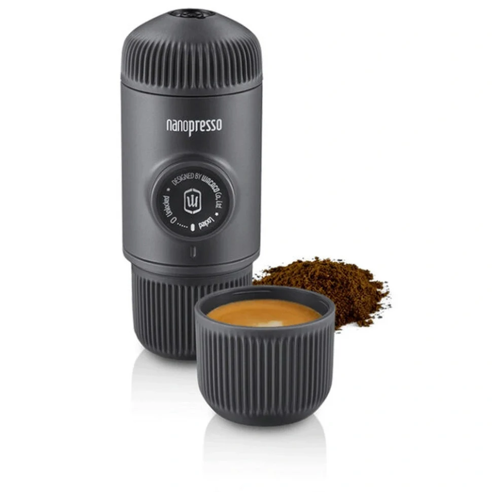 Кавоварка Wacaco Nanopresso Grey капсульна 62x71x156 мм нержавіюча сталь