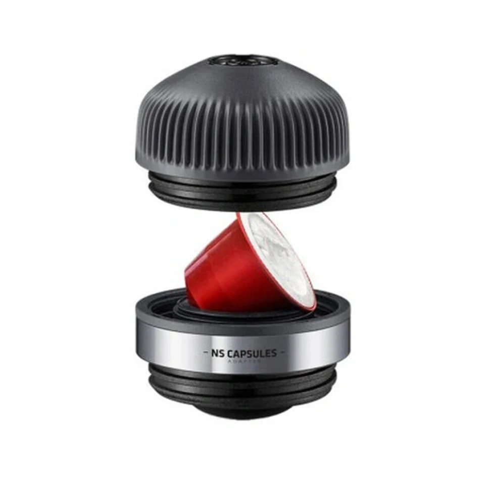Кавоварка Wacaco Nanopresso Grey капсульна 62x71x156 мм нержавіюча сталь