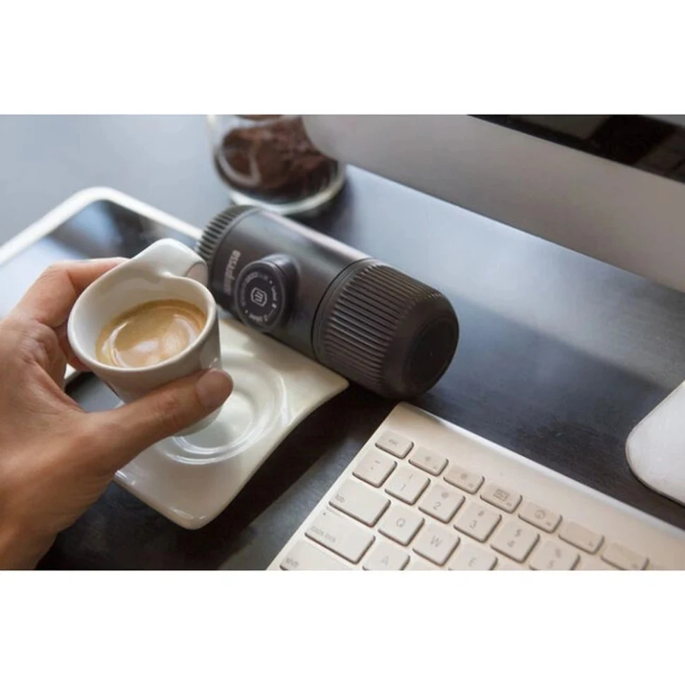 Кавоварка Wacaco Nanopresso Grey капсульна 62x71x156 мм нержавіюча сталь