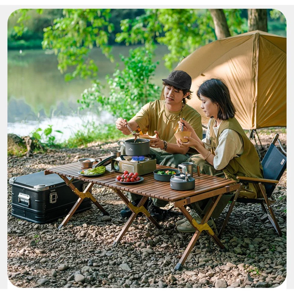 Каструля 1,7 л алюмінієва Naturehike CNK2450CF010 Ø17х9,5 см з кришкою та складаною ручкою