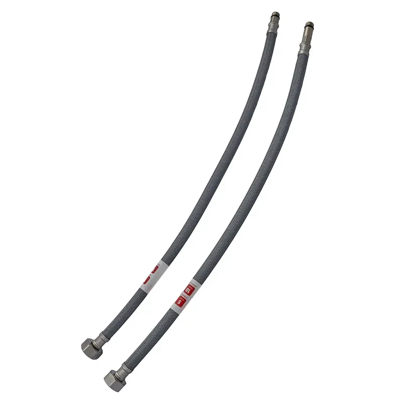 Гнучке підведення 1/2" М10 40 см нейлонове обплетення сіре