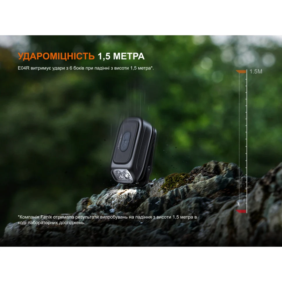 Ліхтар Fenix E04R 300 лм полікарбонат 58,5х30х29,8 мм чорний