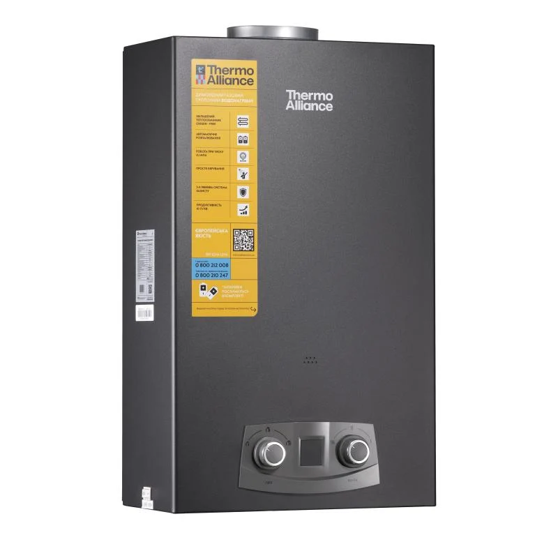 Газова колонка Thermo Alliance JSD20-10NQB 10 л метал чорна