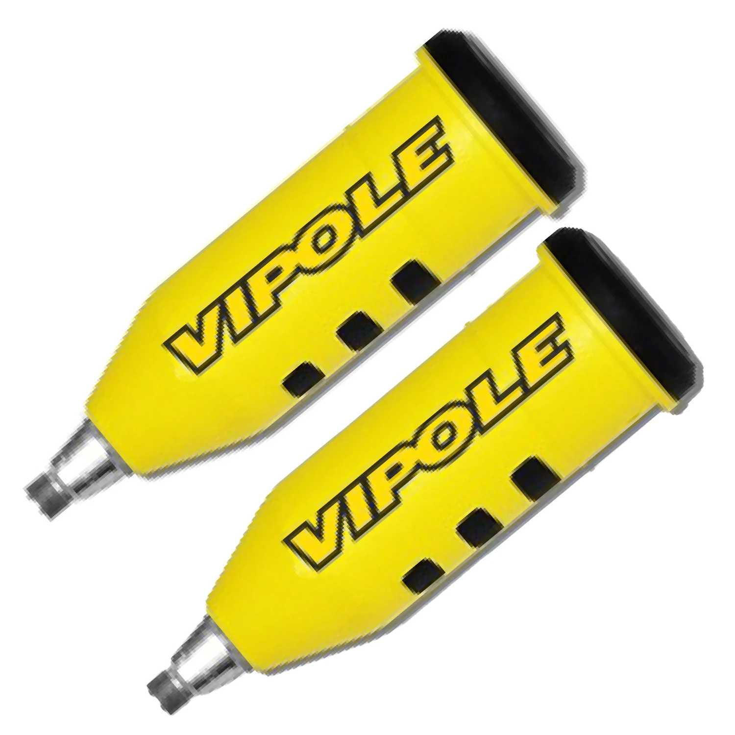 Наконечники для скандинавської ходьби Vipole Silent Round Tip R18 48 жовті/чорні 68 мм пластик/карбід вольфраму