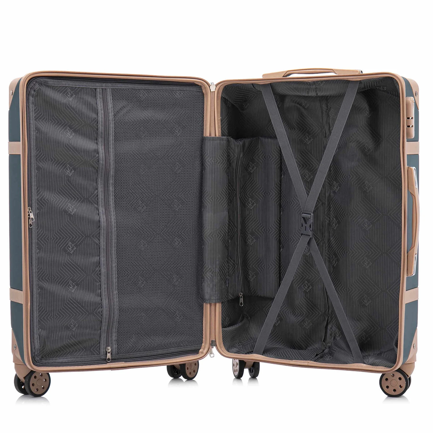 Чемодан Semi Line T5838-3 57,5 л ABS-пластик 24" Green-Navy