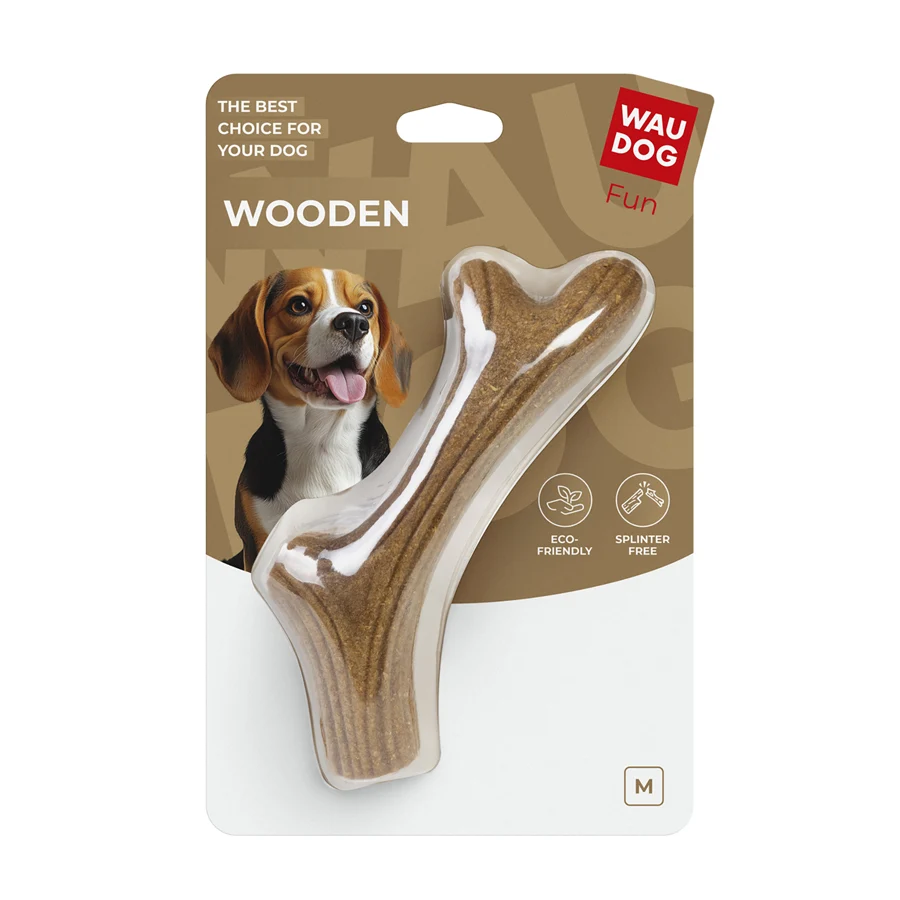 Іграшка для собак WAUDOG Fun Wooden Ріг 19 см Дерево Дерев'яний