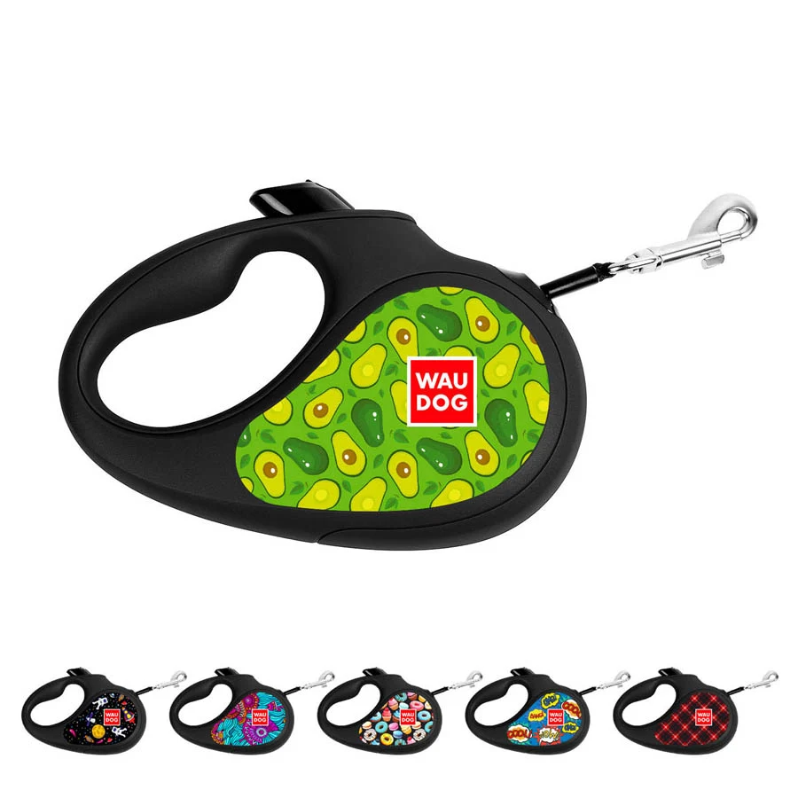 Повідець-рулетка WAUDOG R-leash XS до 12 кг 3 м пластик чорний