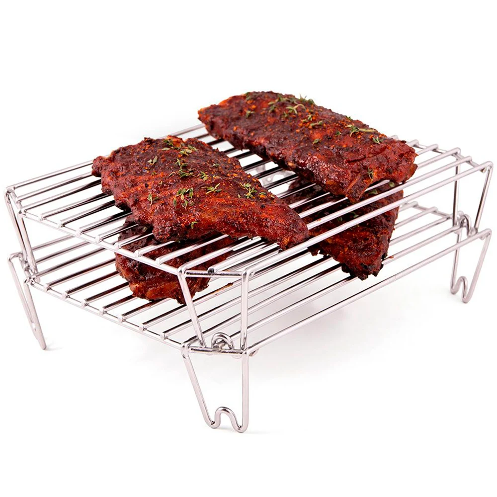 Дворівнева решітка для гриля Broil King 63110 нержавіюча сталь 32x23x14 см