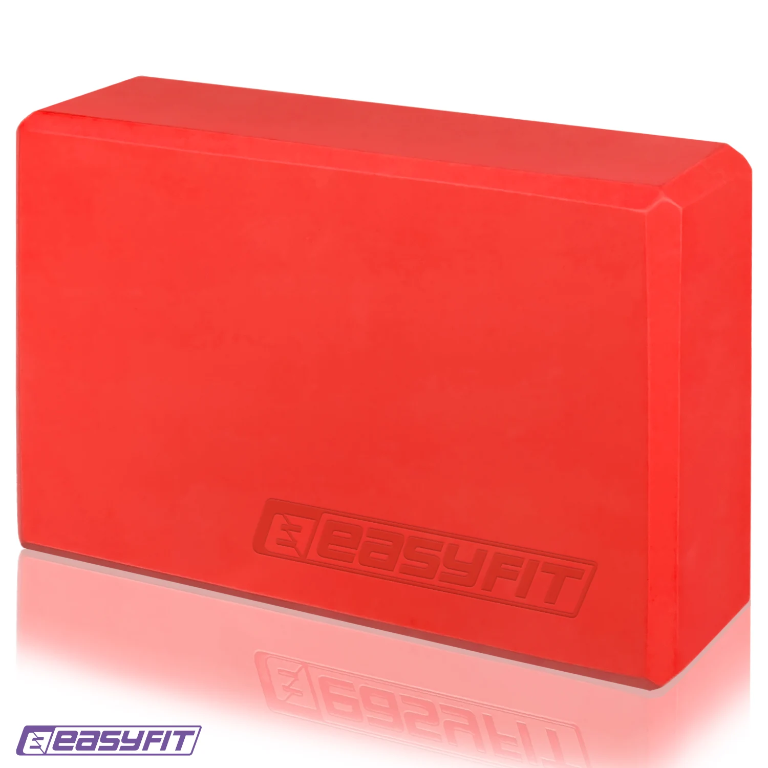 Блок для йоги EasyFit EVA 23x15,5x7,5 см Піна EVA червоний