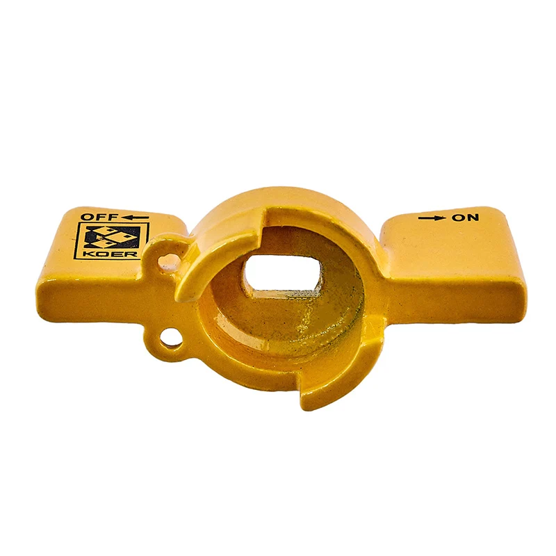 Ручка-метелик для крана кульового 1/2'' алюмінієва жовта KR4739