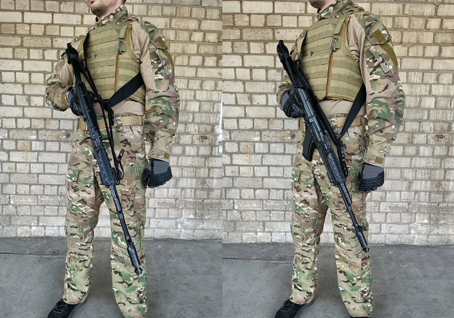 Триточковий тактичний ремінь 3-point поліпропілен 124-198 см чорний
