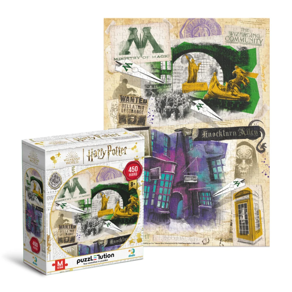 Пазл классический "Harry Potter. Министерство магии и Аллея Ноктерн" 450 елементів картон 450x300 мм