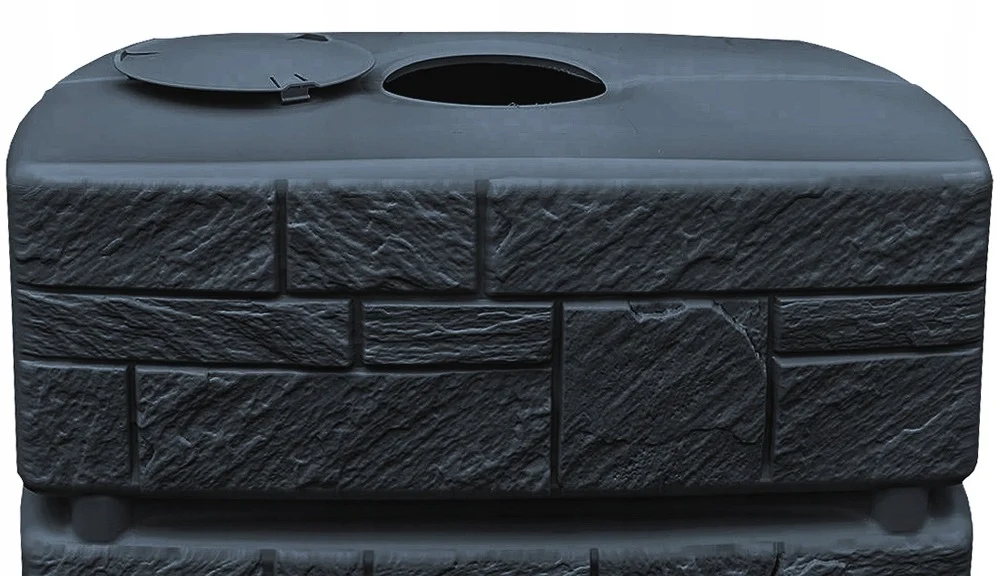 Резервуар для дощової води 500 л HDPE антрацитовий 775х583х1300 мм