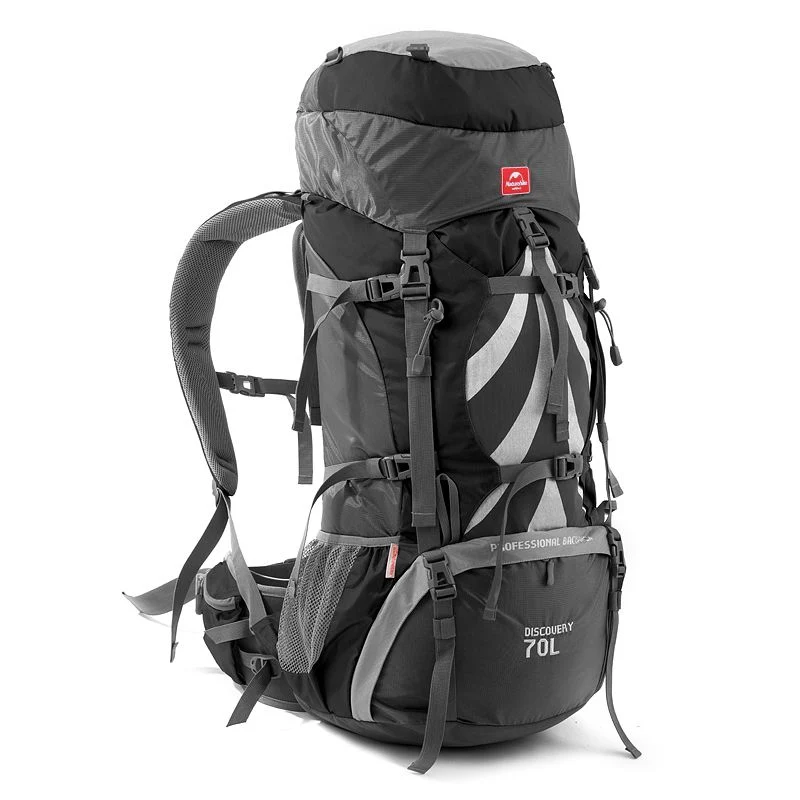 Туристический рюкзак Naturehike NH70B070-B 70 л + 5 л нейлон черный 75х33х27 см