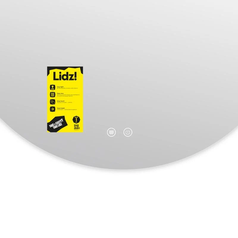 Дзеркало настінне Astra R600 LED-підсвічування Touch антизапотівання 600х600 мм скло