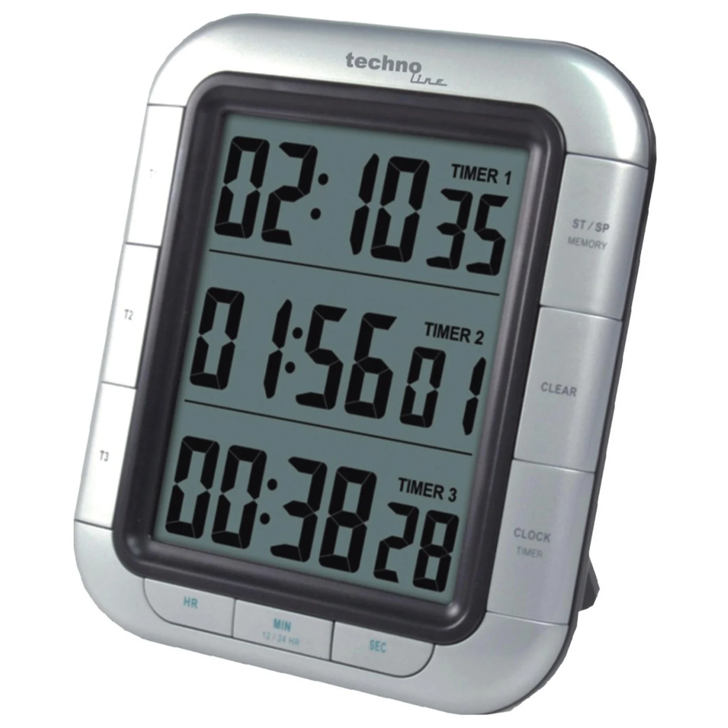 Цифровий кухонний таймер Technoline KT300 144х96х38 мм пластик Білий/Сріблястий