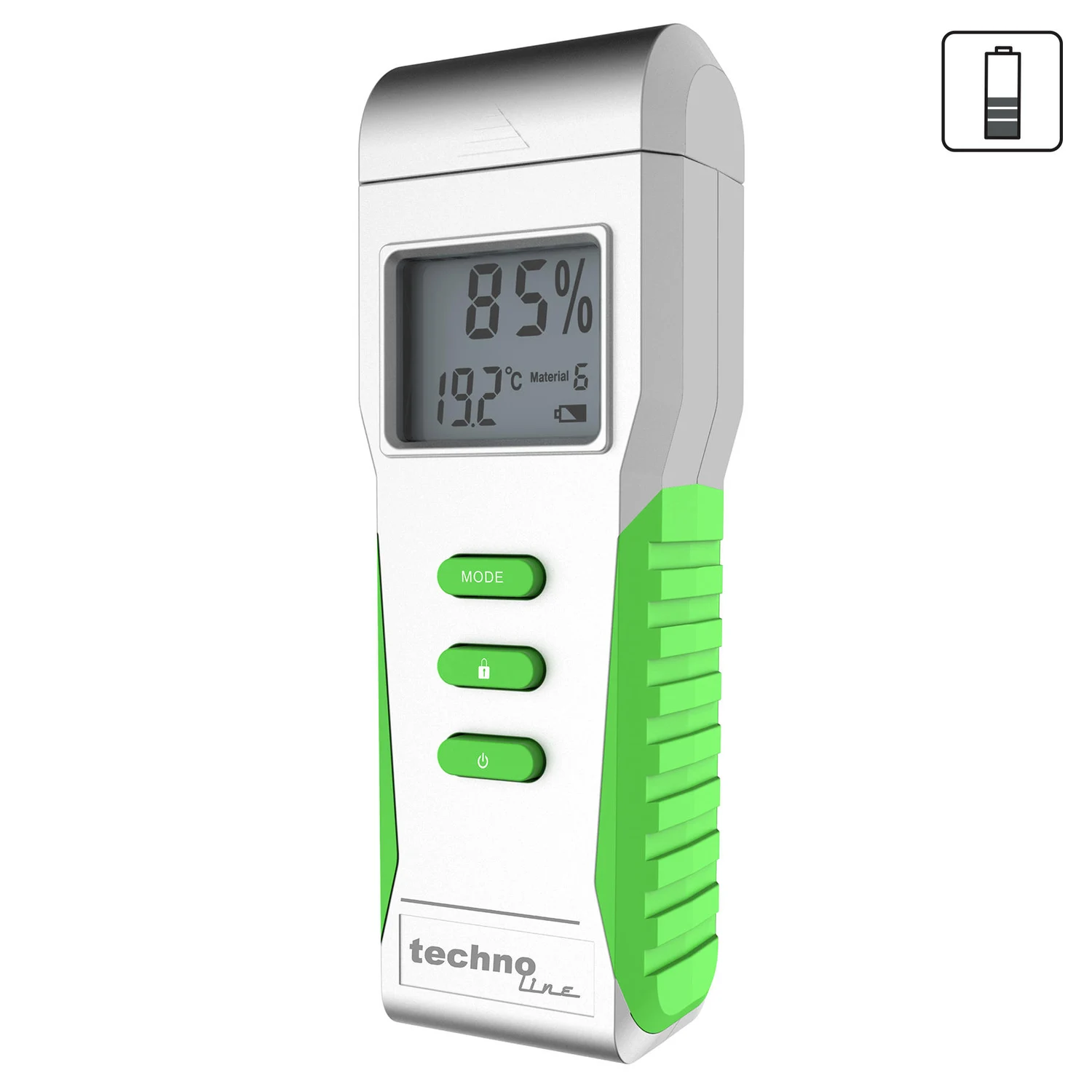 Вологомір Technoline WZ1300 для 6 типів матеріалів 30х25 мм Silver/Green