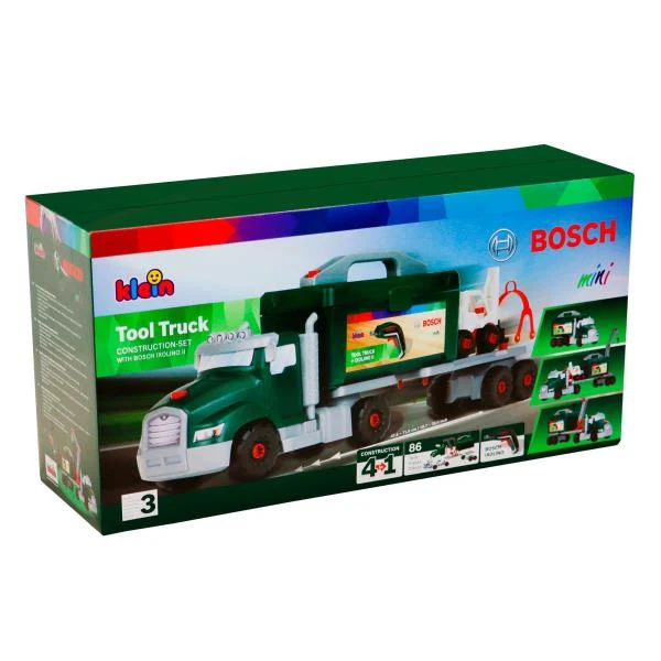 Конструктор Bosch Klein Ixolino II Вантажівка з шуруповертом 86 деталей Пластик Різнобарвний