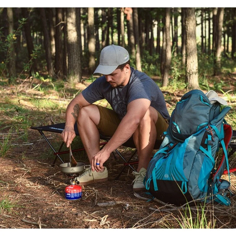 Сковорідка титановая Naturehike NH18T010-A 17 см с розкладною ручкою сірий 116 г