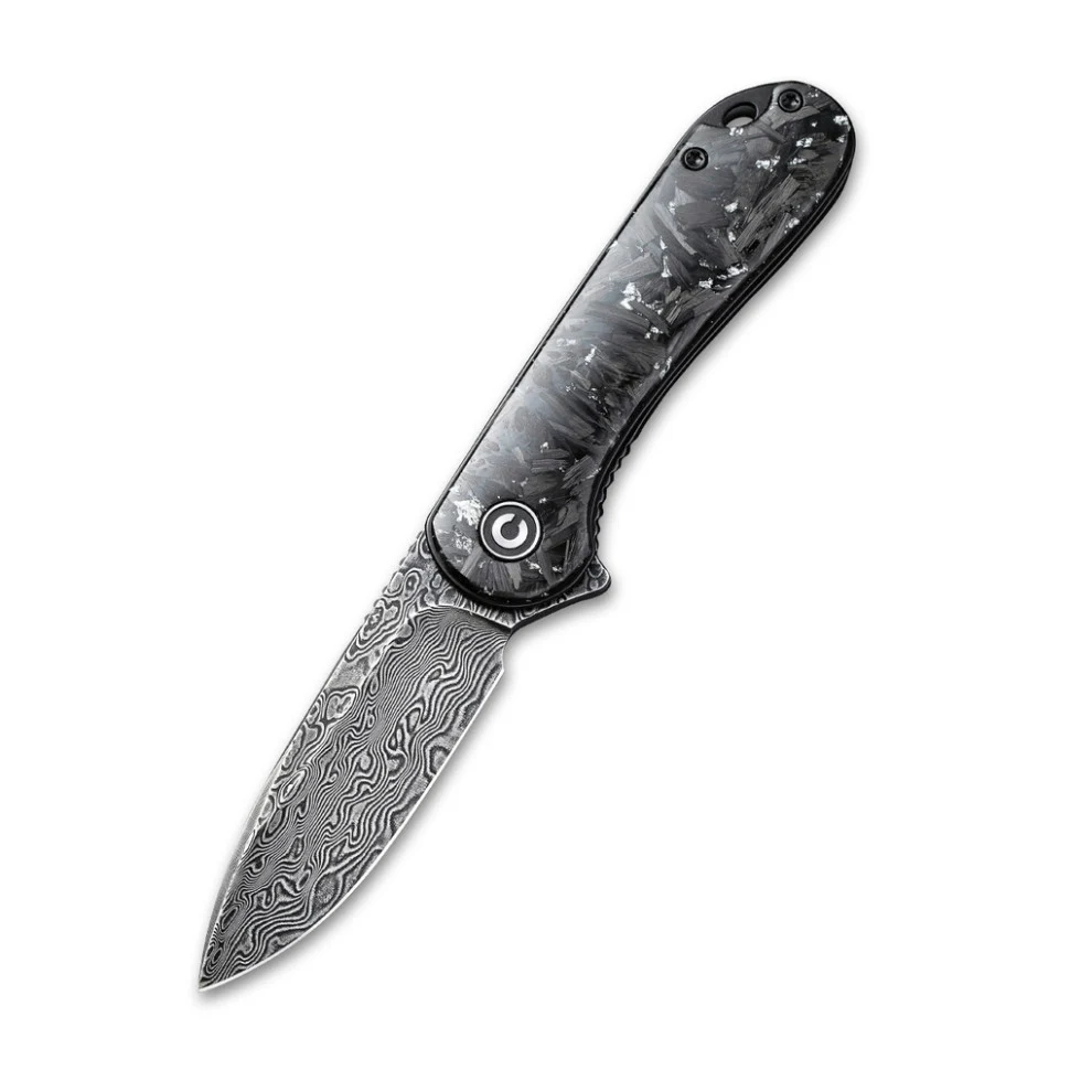 Складаний ніж Civivi Elementum C907C-DS2 75,2 мм Дамаська сталь Вуглецеве волокно 177,6 мм