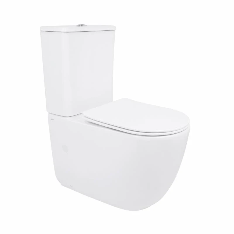 Унітаз підлоговий Qtap Leo Ultra Quiet 620x355x790 мм дюропластове сидіння Soft-close білий