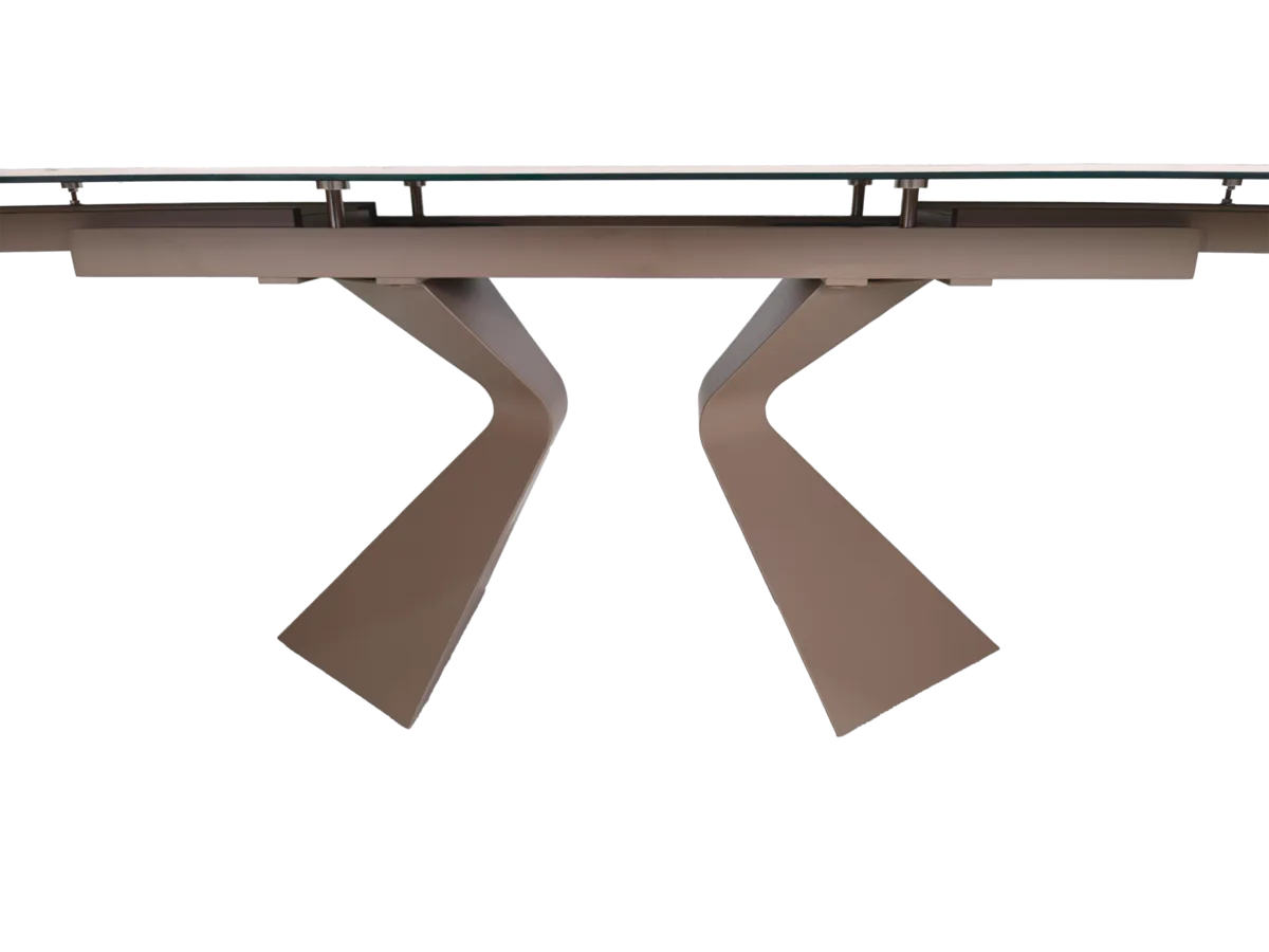 Стіл розкладний LAURA CERAMIC 160(240)x90 см загартоване скло + кераміка бежевий матовий