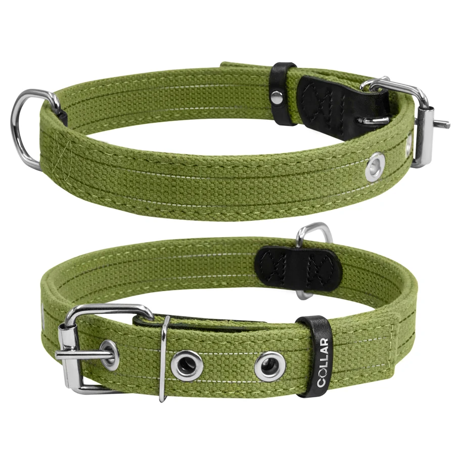 Нашийник для собак CoLLaR бавовняний 20мм 31-41см бежевий