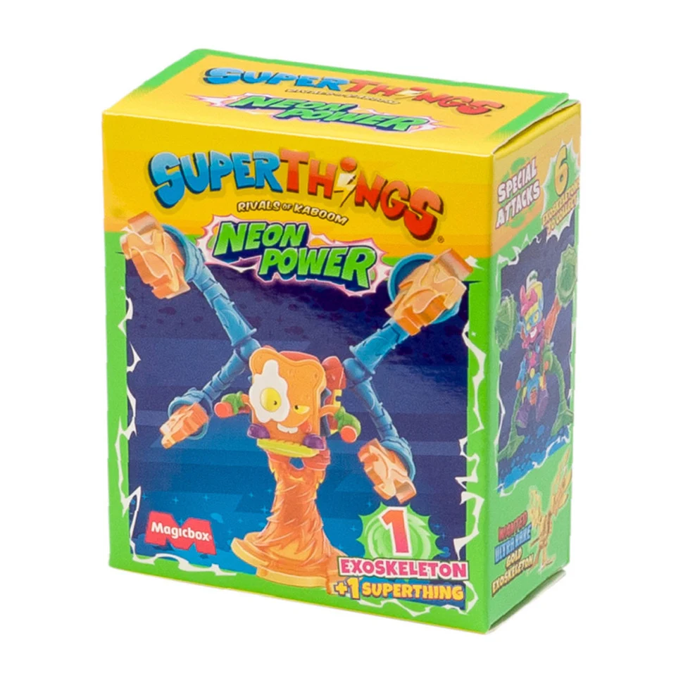 Игровой набор Экзоскелетон SuperThings Neon Power 2 предмета пластик 3 роки яскраві кольори